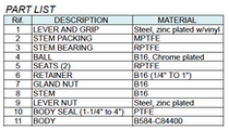 70-100 Part List